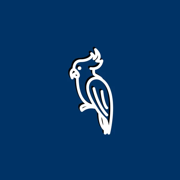 Плоская икона попугая — стоковый вектор