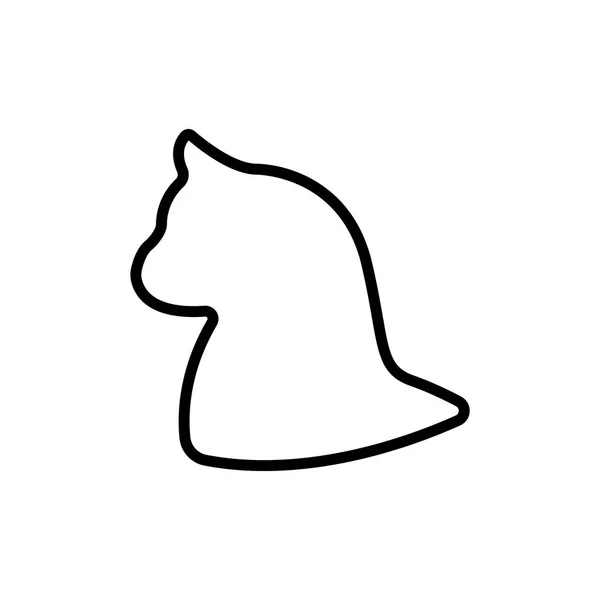 Kočka domácí zvíře ikona — Stockový vektor