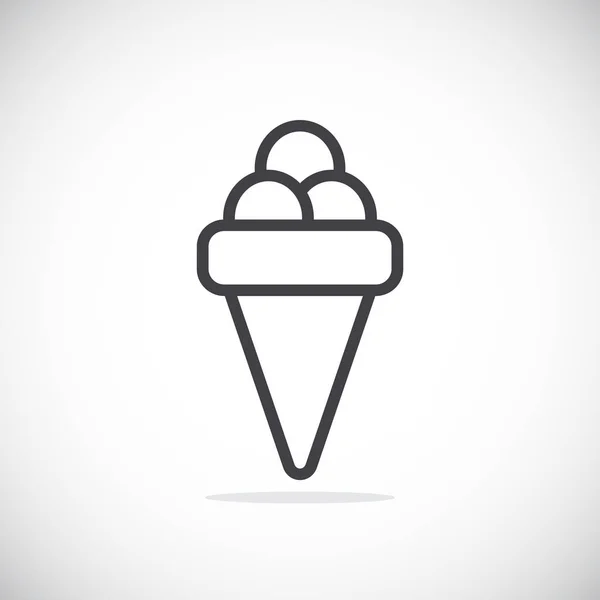 Simple ice-cream icon — Stock Vector