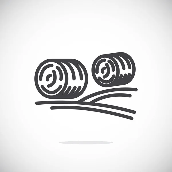 Rouleaux de foin icône — Image vectorielle