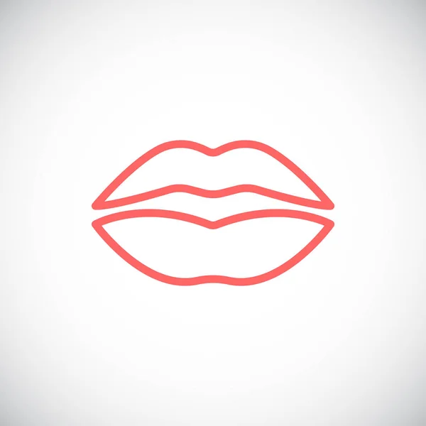 Lippen kosmetische Ikone — Stockvektor