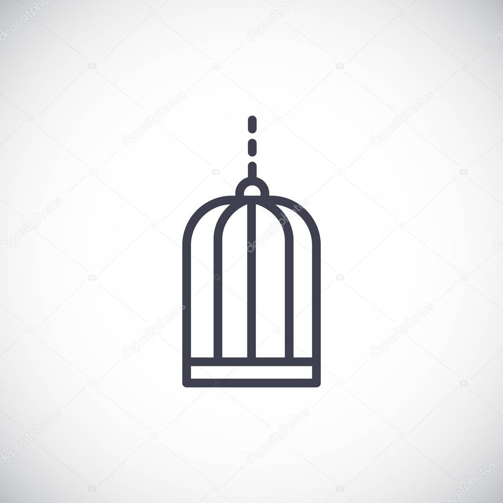 Cage  simple icon, vector illustration