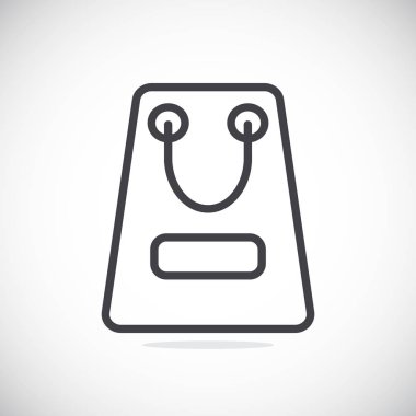 Basit alışveriş çantası simgesini