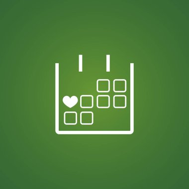 Sevgililer günü takvim basit simgesini