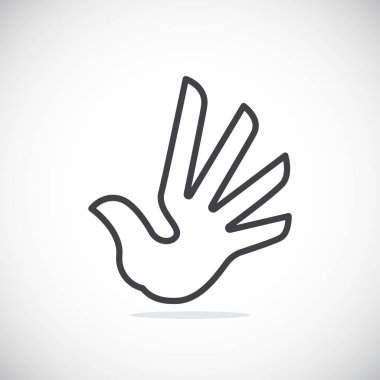 Güvercin şeklinde insan eli