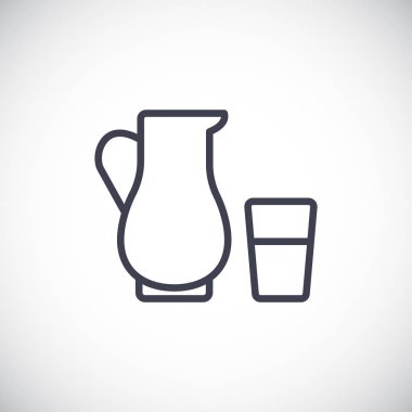 Sürahi ve cam simgesi