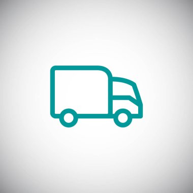 kamyon düz stil ikonu