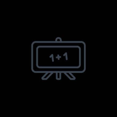 Beyaz tahta simge, düz tasarım