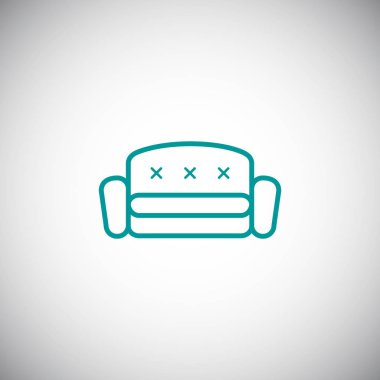 kanepe düz stil ikonu