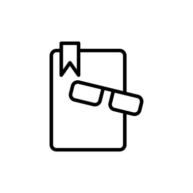 Kitap ve gözlük simgesinin resmi