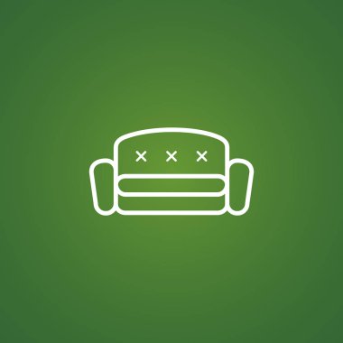 kanepe düz stil ikonu