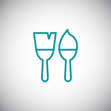 boya fırçası düz simgesi