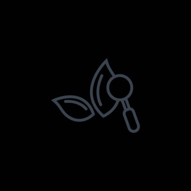 Büyüteç simgesiyle botanik