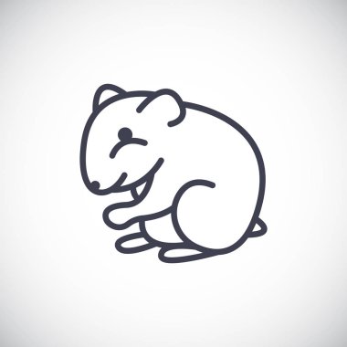 hamster düz stil ikonu
