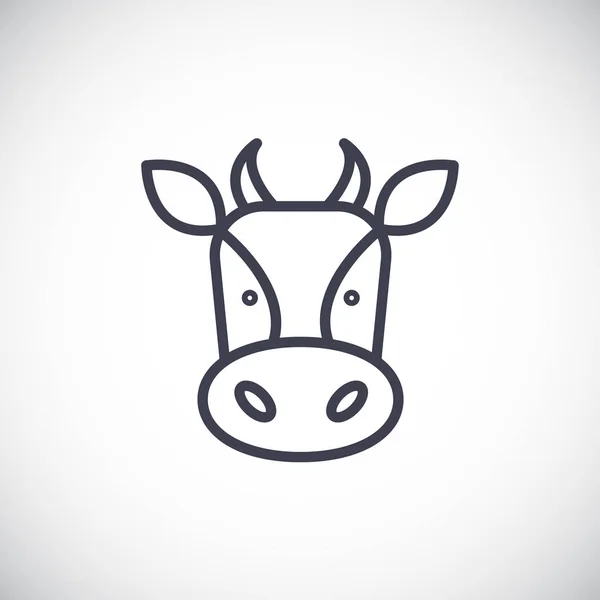 Икона головы коровы — стоковый вектор