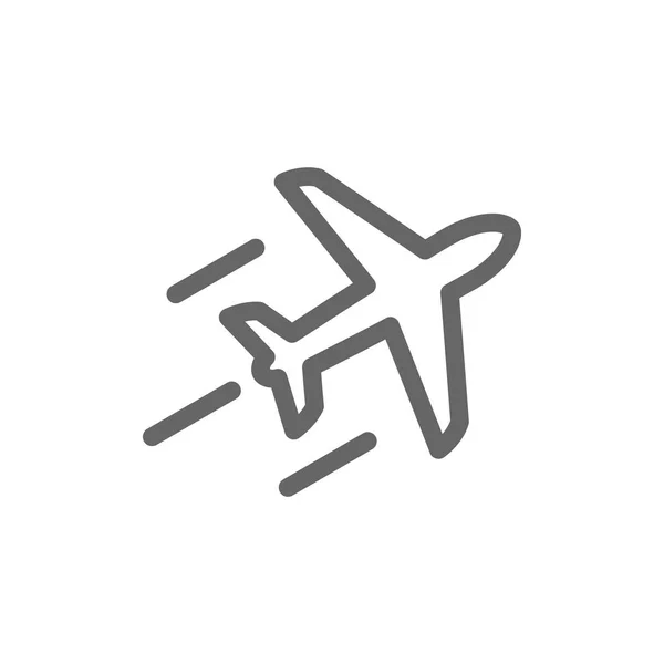 Uçak düz stil ikonu — Stok Vektör