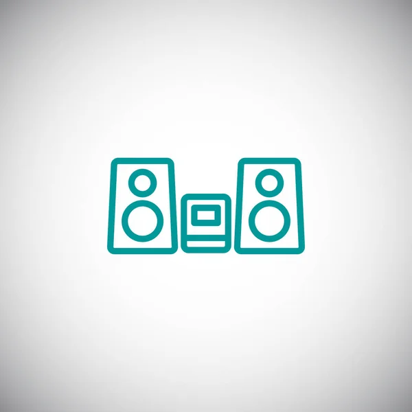 Sistema de audio icono simple — Vector de stock