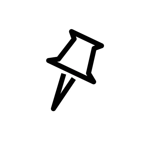 Thumbtack, icono de empuje — Vector de stock