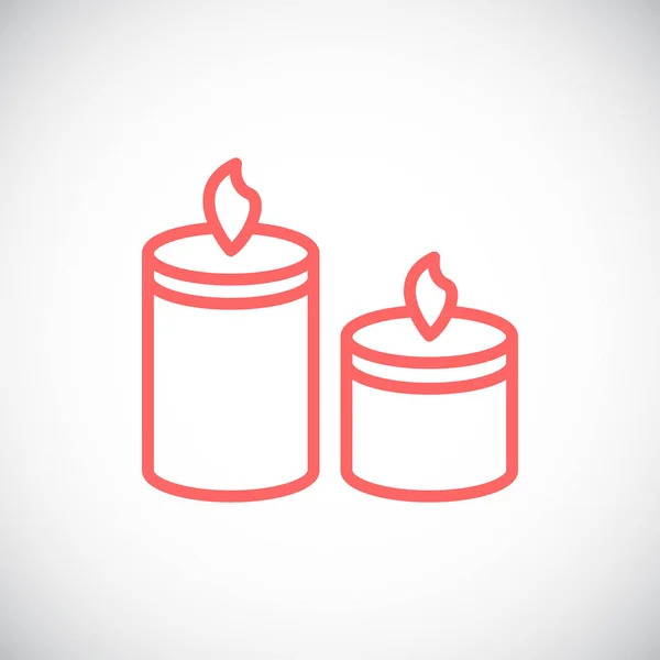 Quema de velas icono — Vector de stock