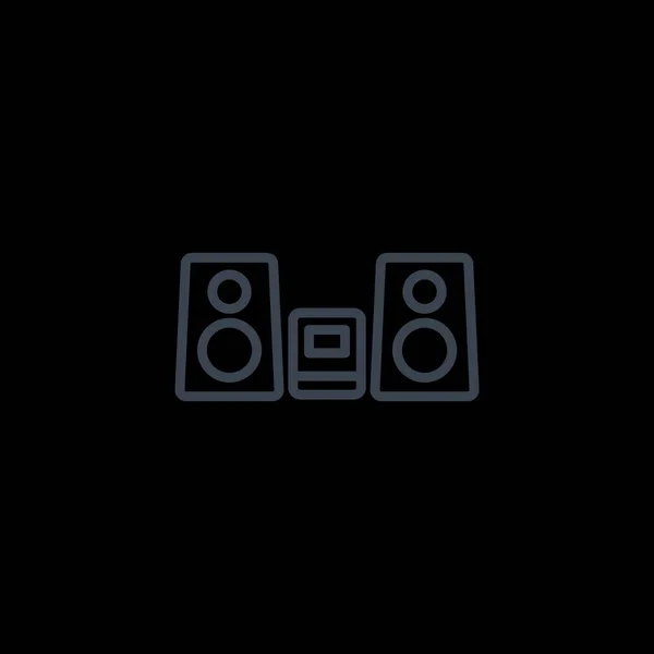 Sistema de audio icono simple — Vector de stock