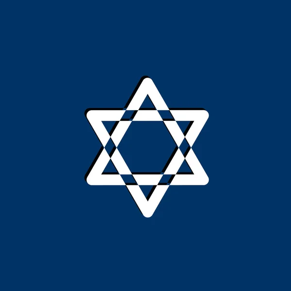 Żydowska gwiazda ikona — Wektor stockowy