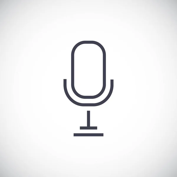 Mikrofon lapos stílusú ikon — Stock Vector