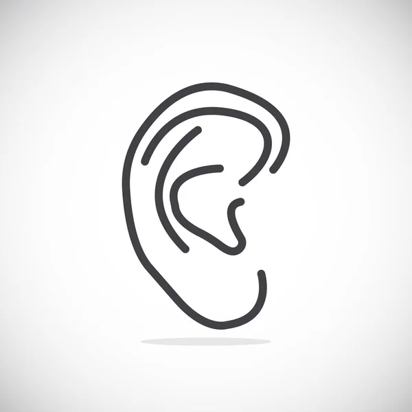 Ανθρώπινο αυτί εικονίδιο — Διανυσματικό Αρχείο