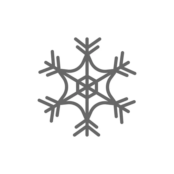 雪の結晶のシンプルなアイコン — ストックベクタ