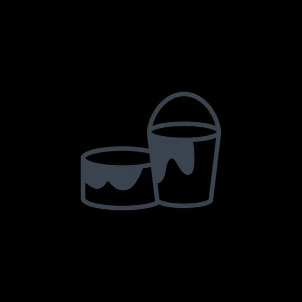 Obrázek ikony kbelík — Stockový vektor