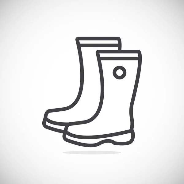 Lastik çizmeler simgesi — Stok Vektör