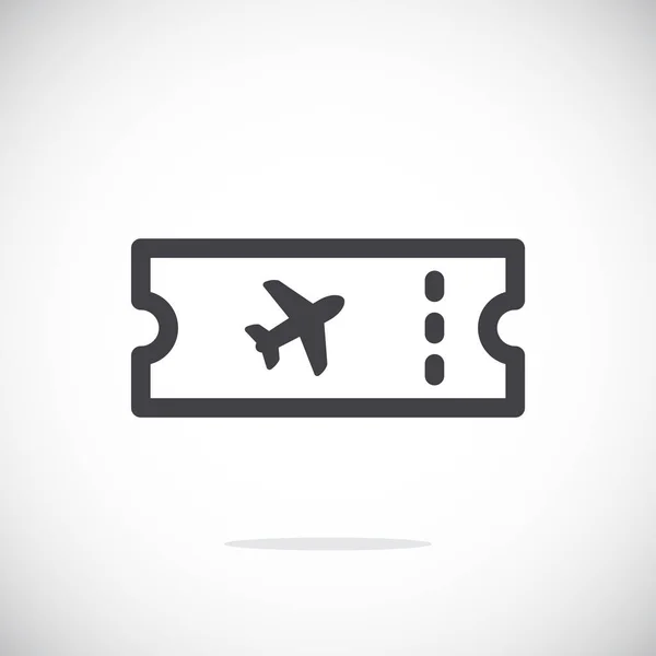 Uçak bilet simgesi — Stok Vektör