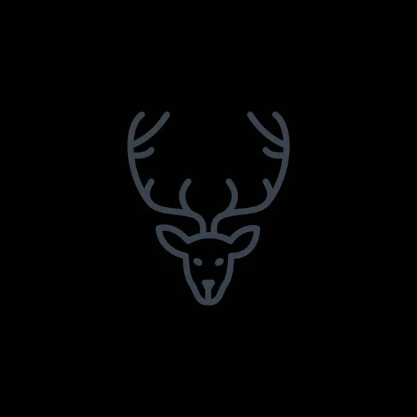Ikona stylu płaski jelenia — Wektor stockowy