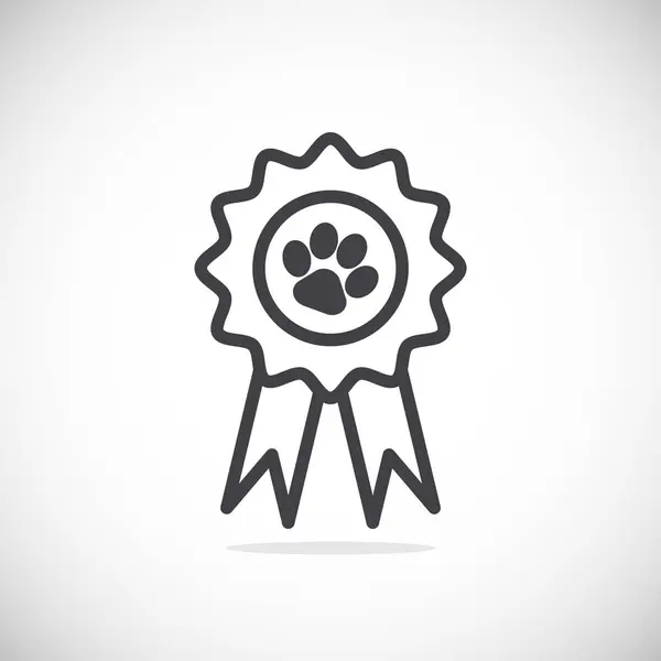 Animal paw badge icon — Stock Vector