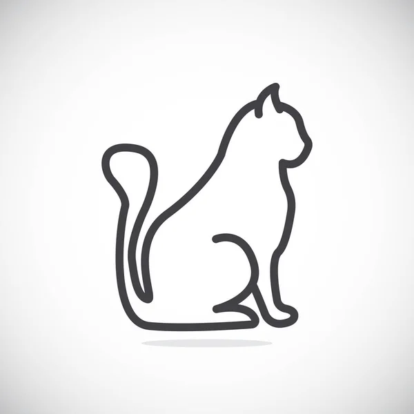 Значок линии кота — стоковый вектор