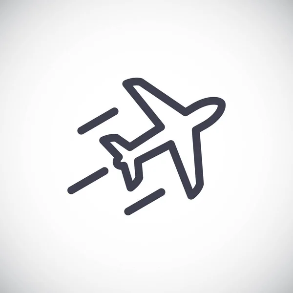Airplane flat style icon — Stock Vector