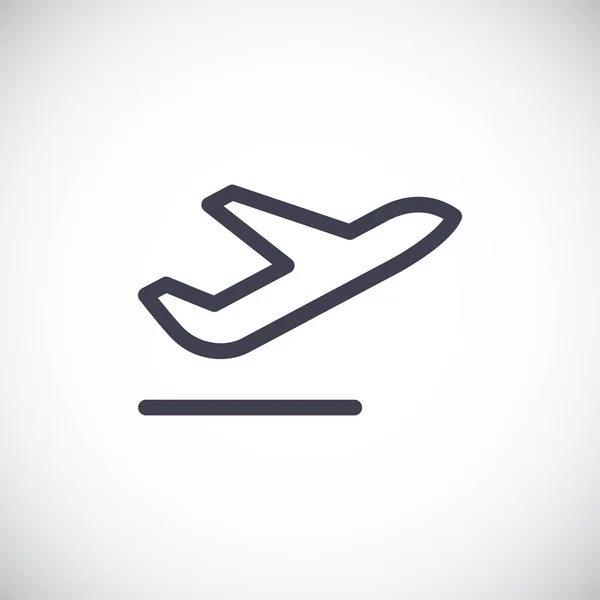 Avión plano icono de estilo — Vector de stock