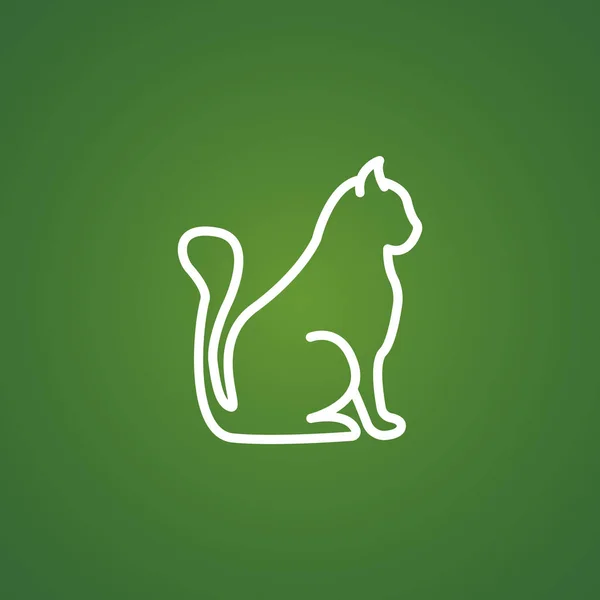 Ikona čáry kočka — Stockový vektor