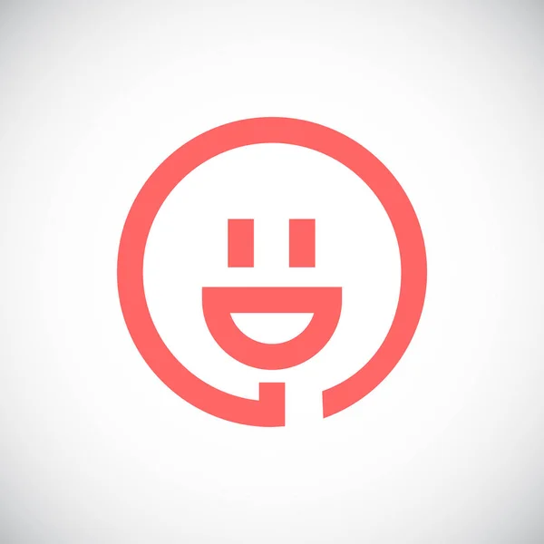 Icône smiley et plug — Image vectorielle