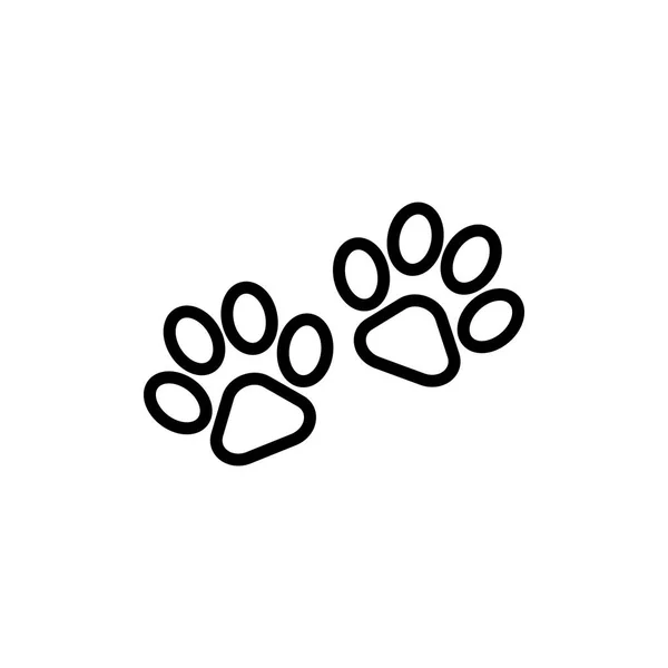 Prints of animal paws icon — Stock Vector