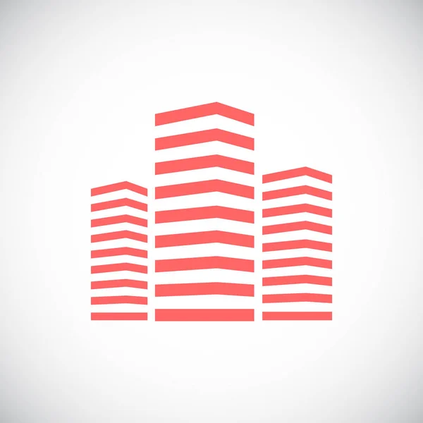 Icona piatta del grattacielo — Vettoriale Stock