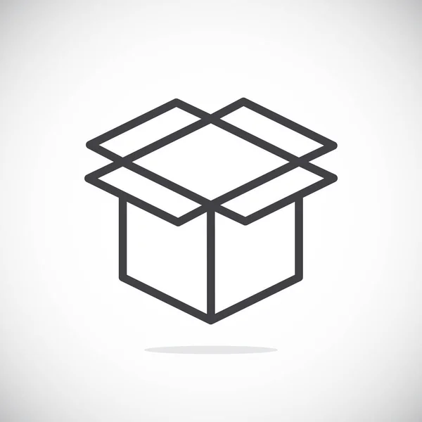 Icono de caja abierta — Vector de stock