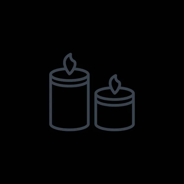 Quema de velas icono — Vector de stock