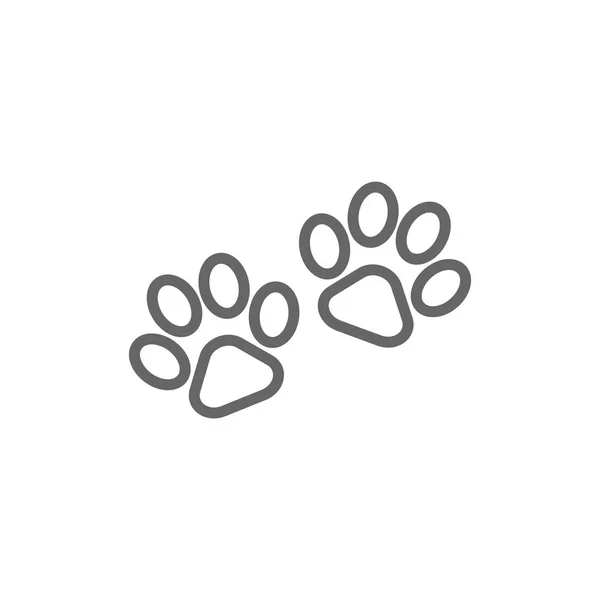 Afdrukken van dier paws pictogram — Stockvector