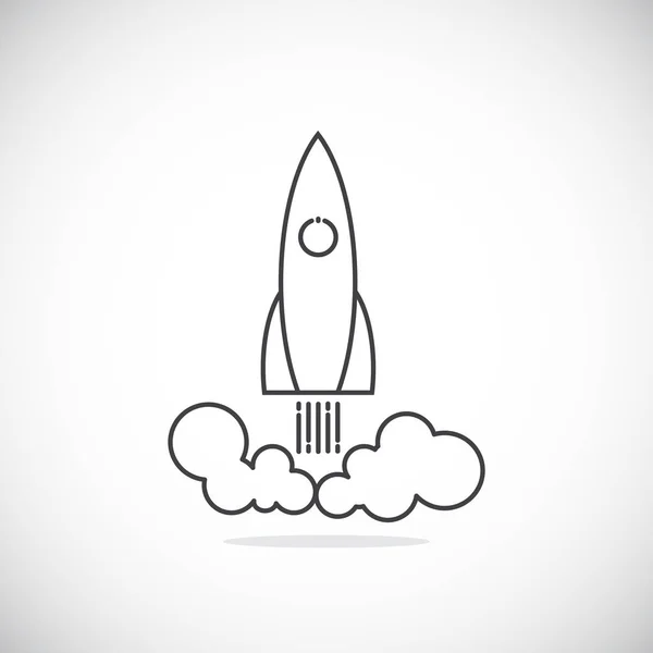 Icône plate de fusée — Image vectorielle