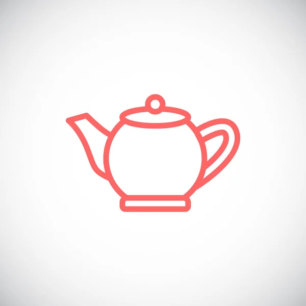 紅茶ポット シンプルなアイコン — ストックベクタ