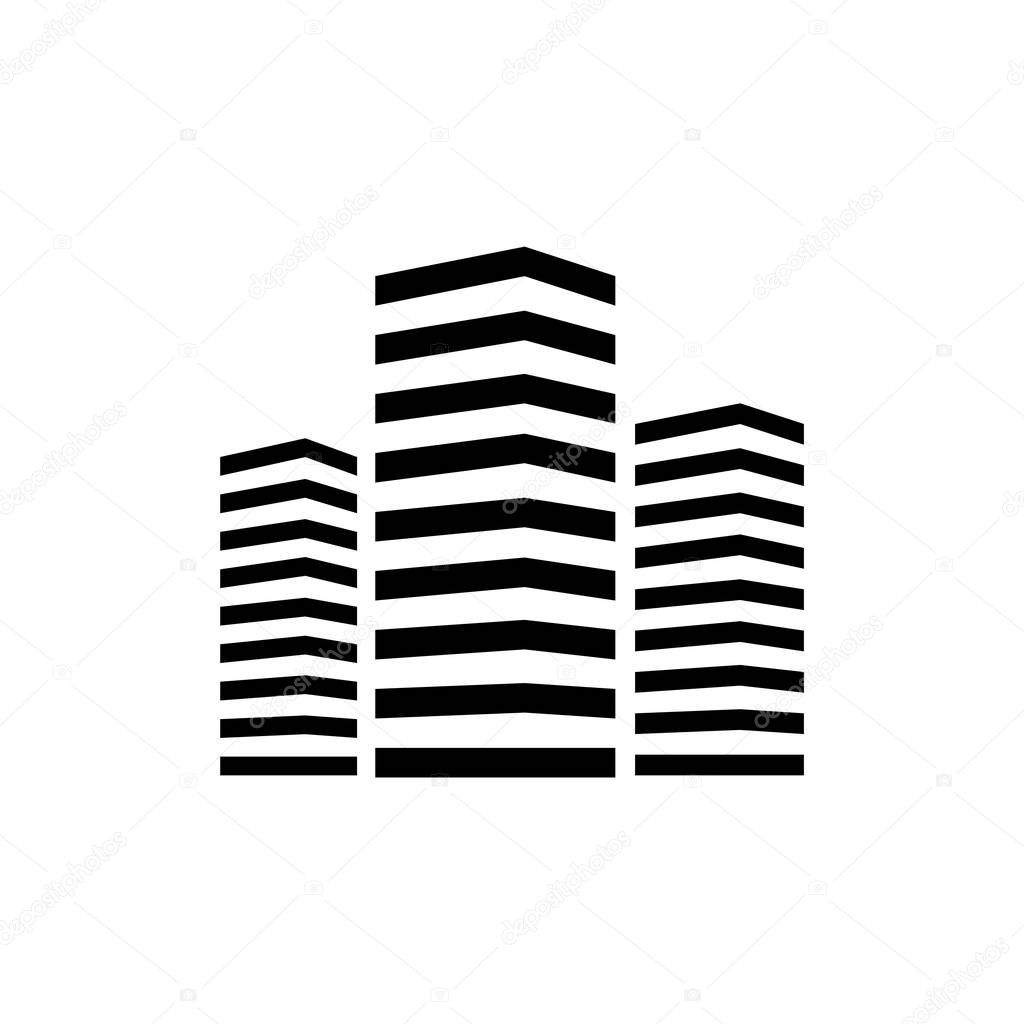 Skyscraper  flat icon vector illustration