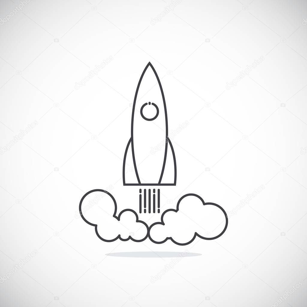 rocket flat icon