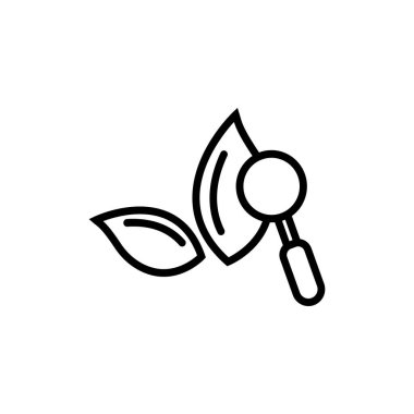 Büyüteç simgesiyle botanik