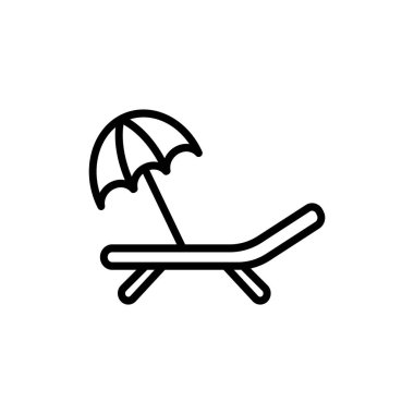 şezlong şemsiye simgesiyle