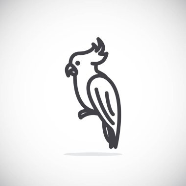 Papağan düz simgesi